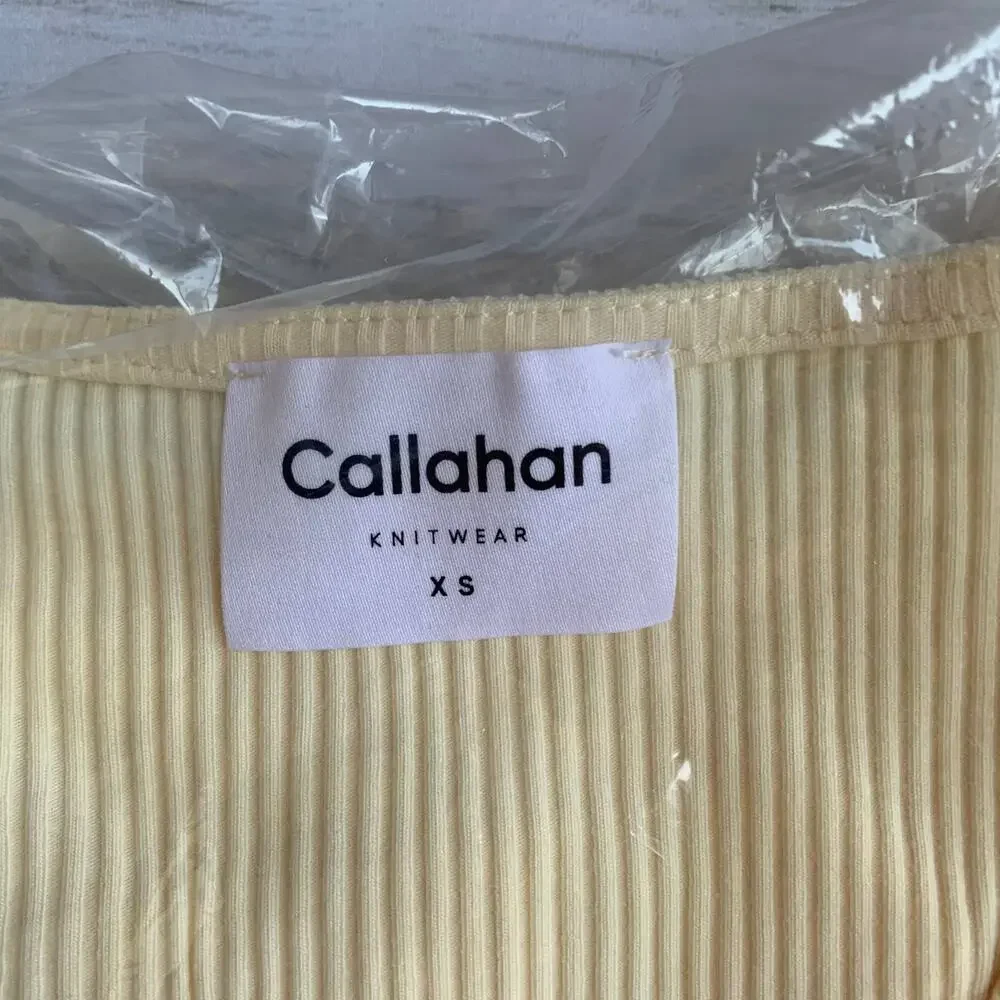 NWT Callahan Knitwear Vera Top in Creme